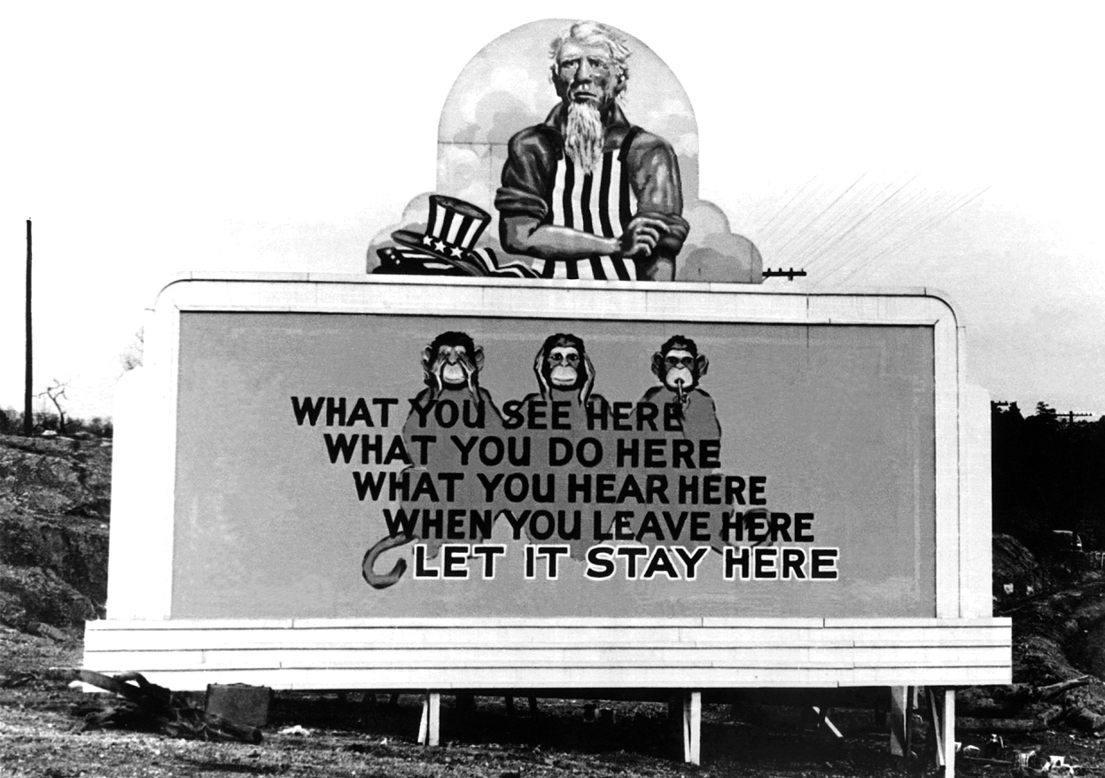 World War II "secrecy" billboard